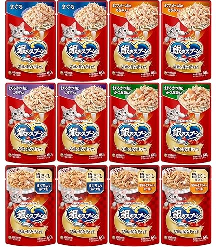 銀のスプーン　パウチ　お魚旨みギュッと　まぐろ　　60g 120袋 Amazon | 銀のスプーン パウチ まぐろ 60g×16コ | unicharm | ウェット